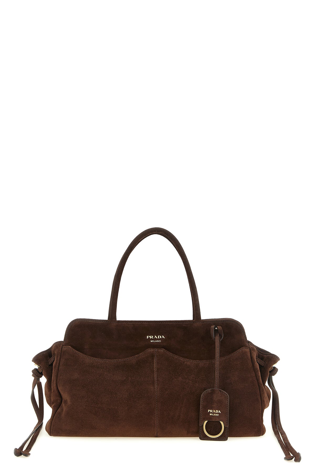 the prada prada carry large suede shoulder bag embodies a deconstructed and ta