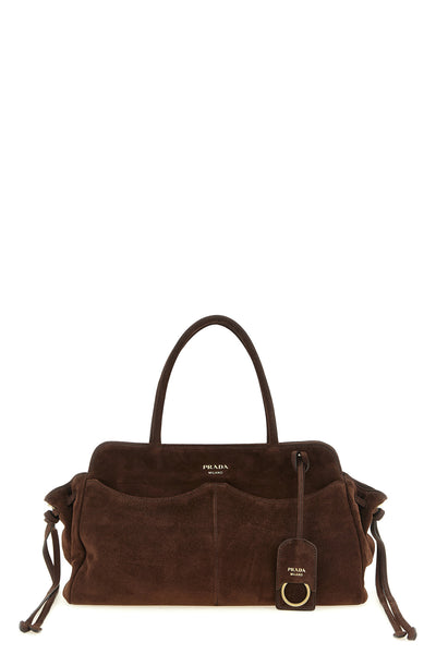 the prada prada carry large suede shoulder bag embodies a deconstructed and ta
