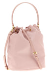 prada duet re-nylon and saffiano leather tone-on-tone bucket bag