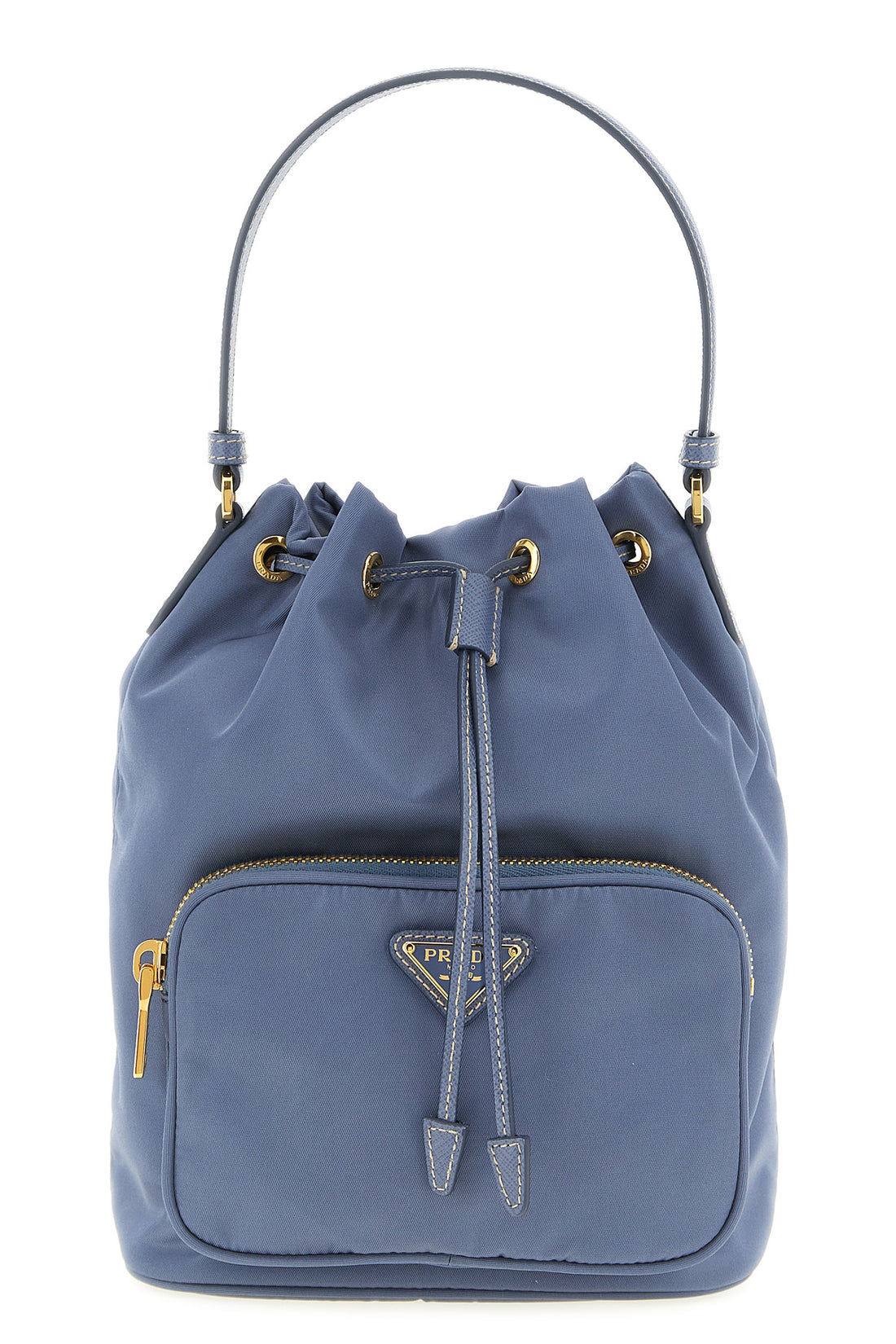 PRADA OS prada duet re-nylon and saffiano leather tone-on-tone bucket bag
