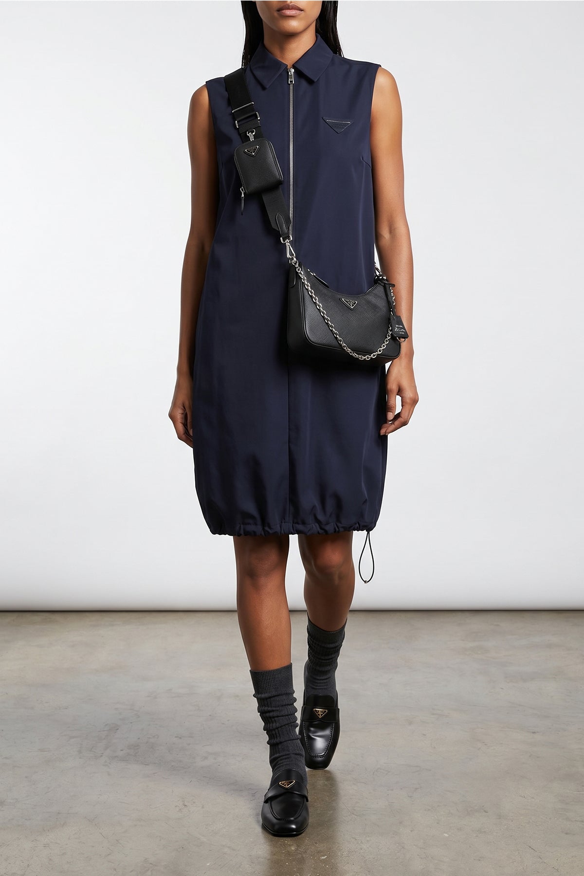 re-edition 2005 lux saffiano crossbody bag embellished
