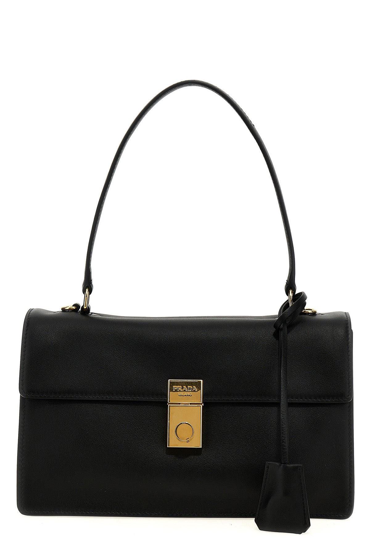 prada soft sound leather shoulder bag