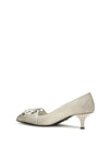 lace-up antique-finish leather pumps