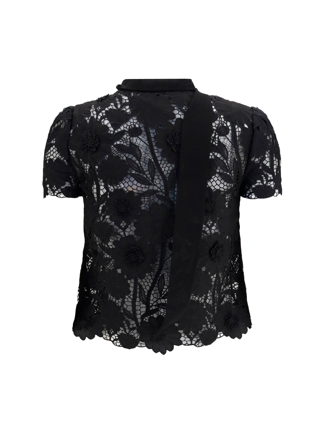 SELF-PORTRAIT 6 tie-neck top 