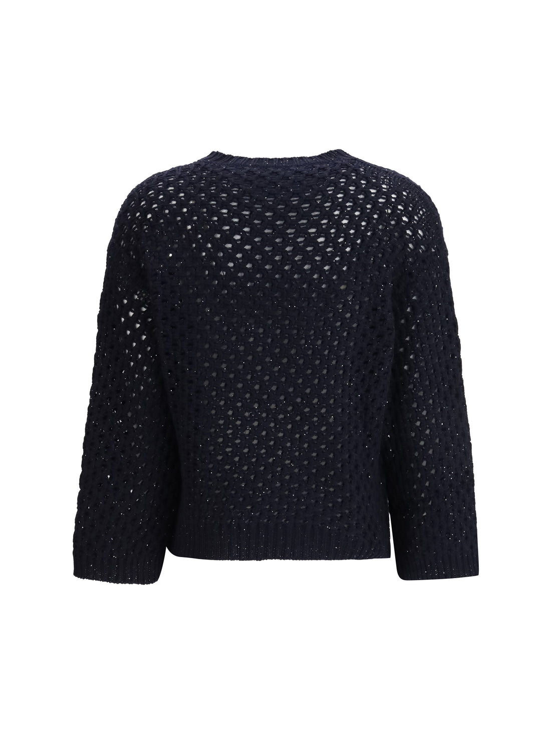 FABIANA FILIPPI 42 jumper crafted from platinum yarn with micro sequins