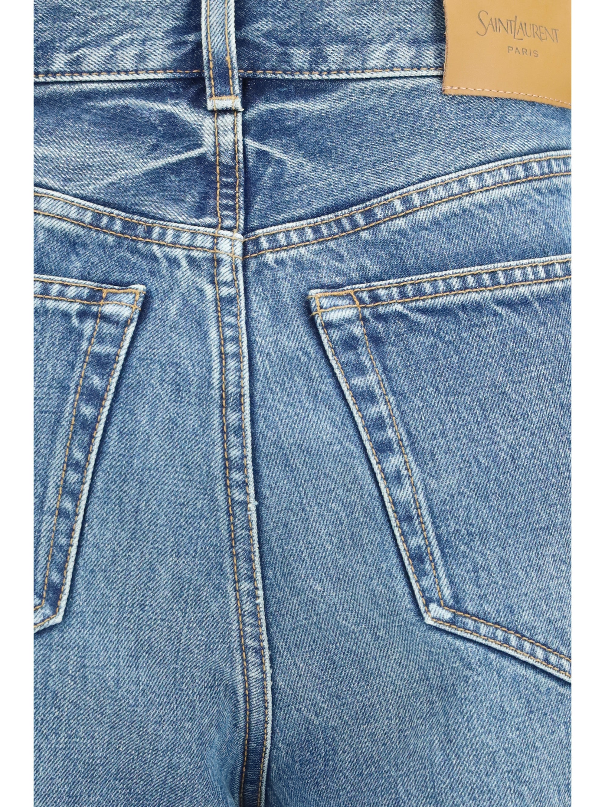 high waisted wide leg jeans in denim