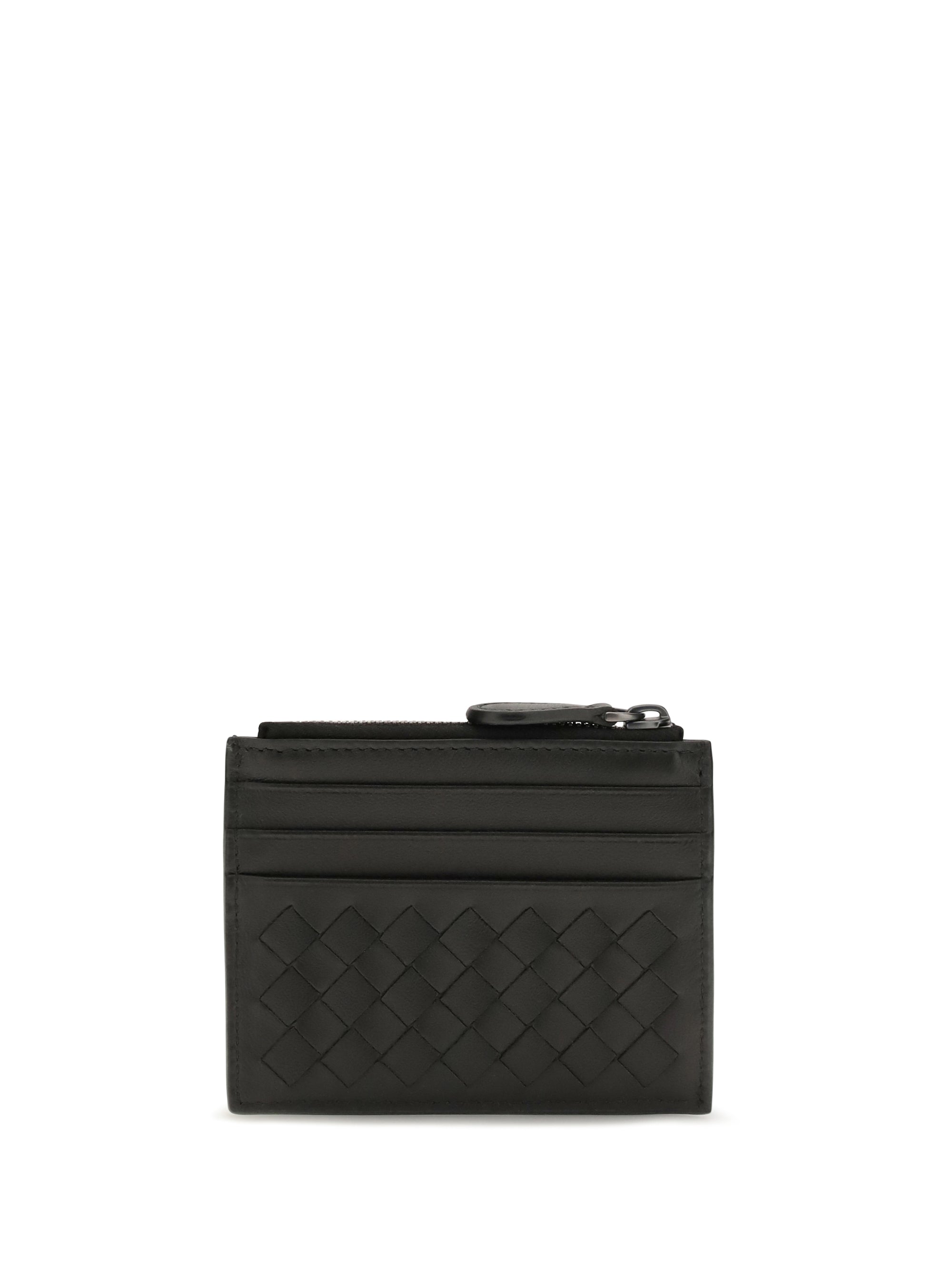 intrecciato zip card holder