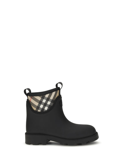 BURBERRY 36 marsh stamp rubber ankle boots