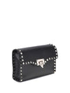 rockstud leather shoulder bag