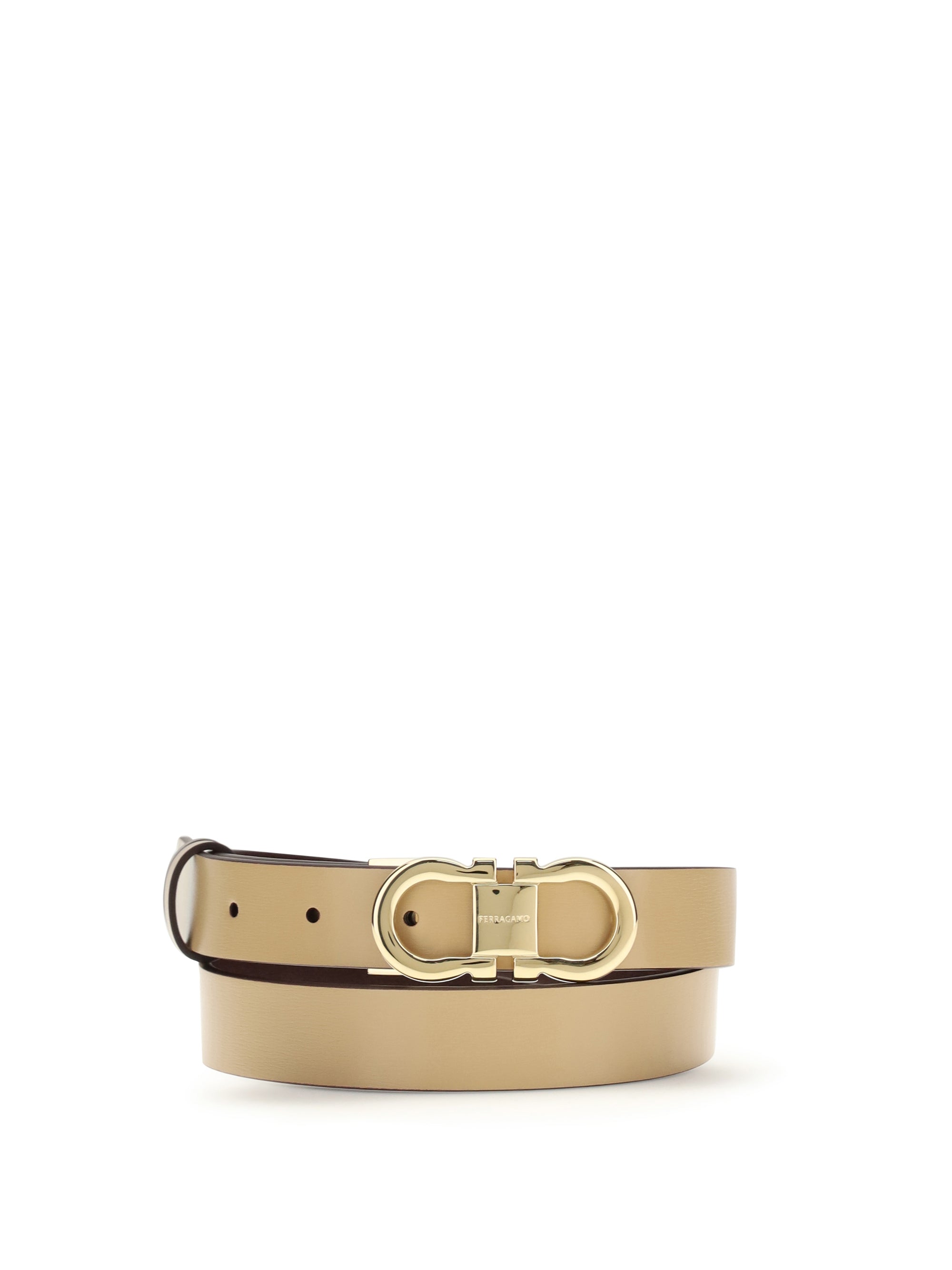 FERRAGAMO 75 adjustable and reversible gancini leather belt