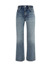 straight-leg denim jeans