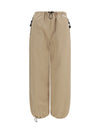 elasticated waist and hem cotton gabardine pants
