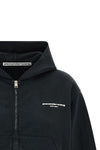 the alexander wang logo print zip-up hoodie redefines casual wear through a cont