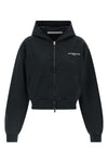 the alexander wang logo print zip-up hoodie redefines casual wear through a cont