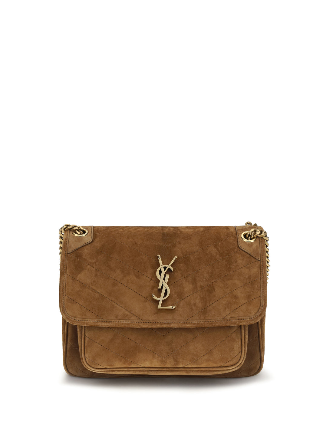 SAINT LAURENT OS medium niki suede shoulder bag