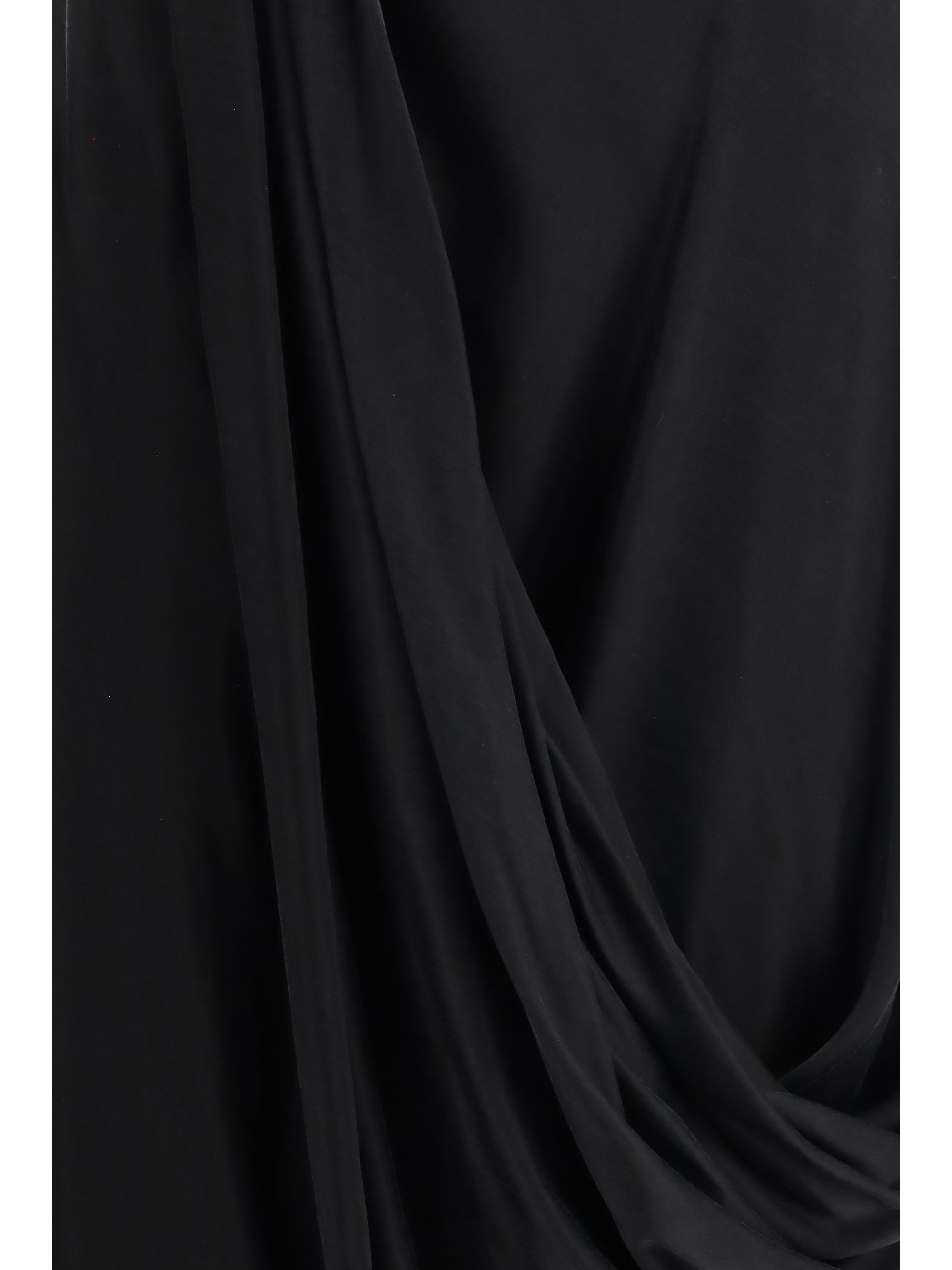 asymmetric midi skirt in cupro
