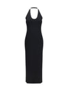 halter-neck knit dress
