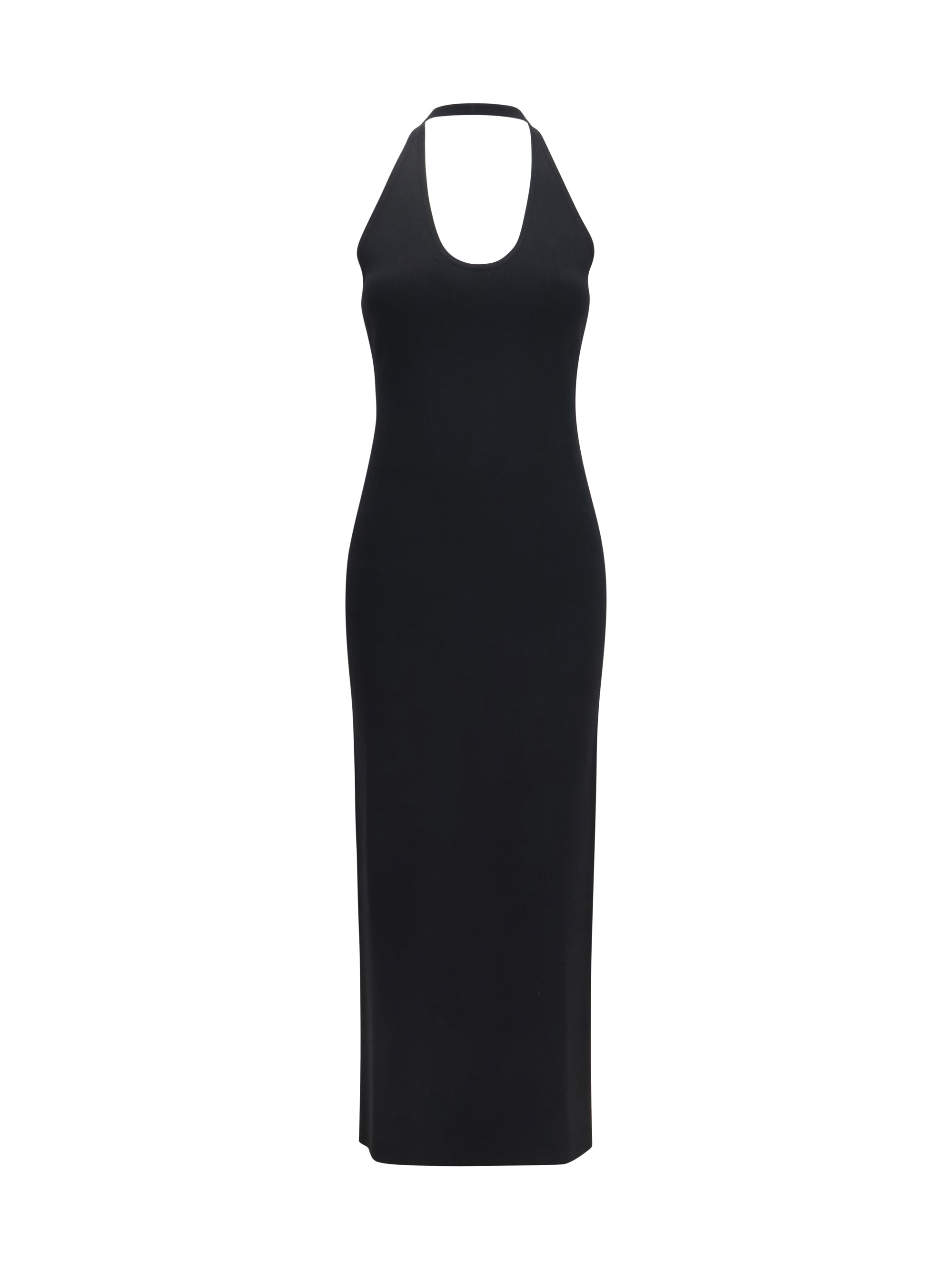 halter-neck knit dress