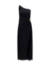 lumière one-shoulder dress with spiral detail