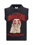 GANNI L graphic wool vest