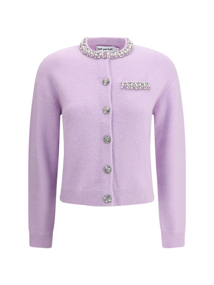 SELF-PORTRAIT XS jeweled cardigan