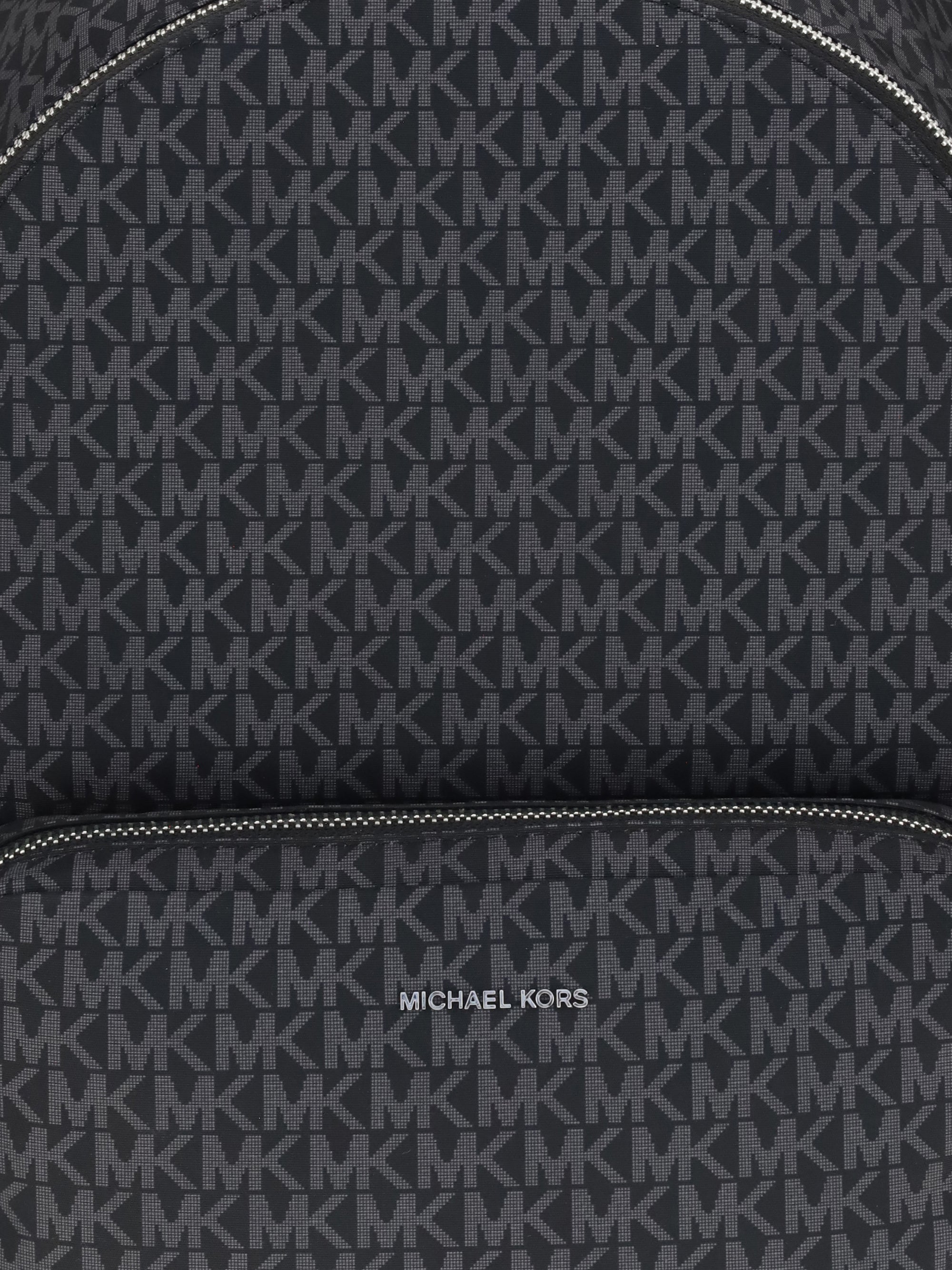 large logo print backpack
