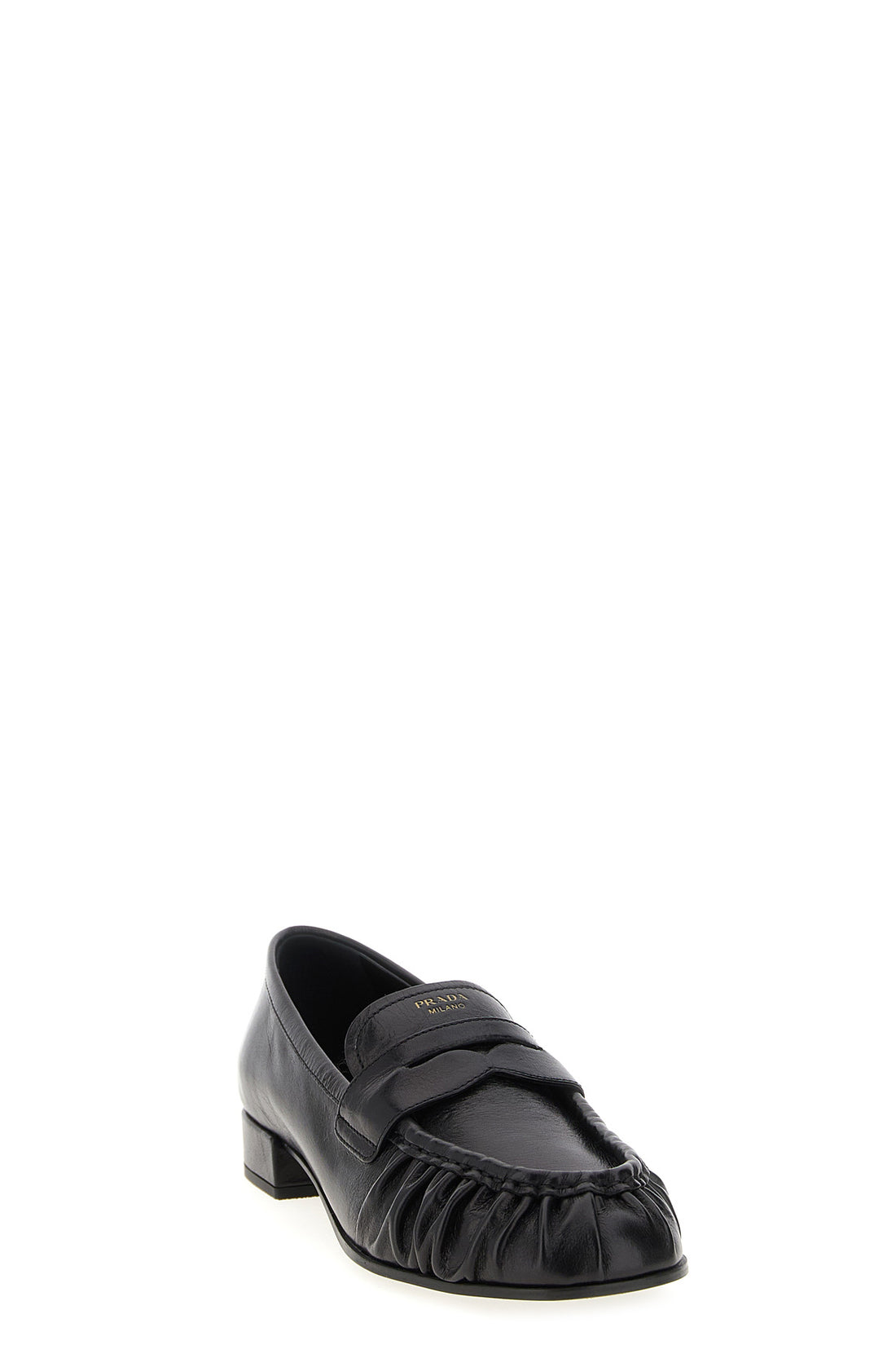 PRADA 37 buffalo leather loafers