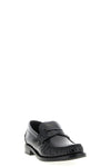 brushed leather loafers