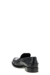 brushed leather loafers