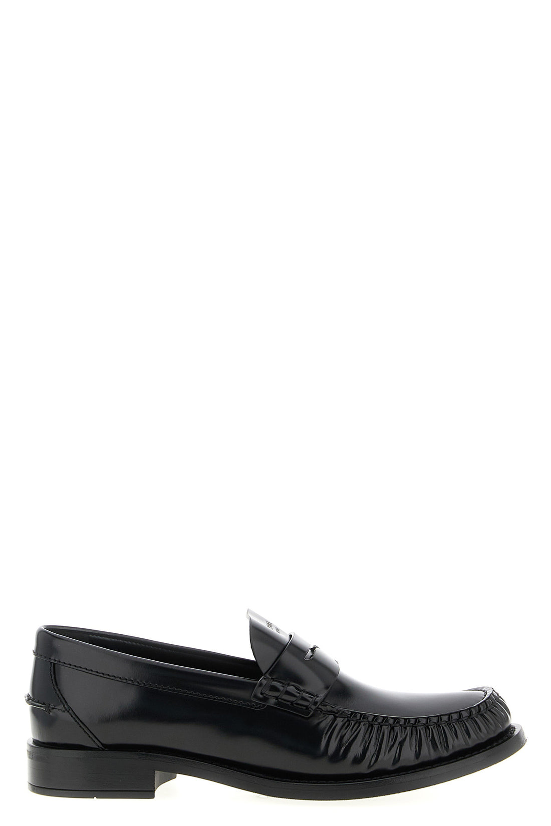 PRADA 36 brushed leather loafers