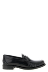 brushed leather loafers