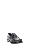 brushed leather loafers
