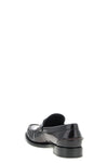 brushed leather loafers