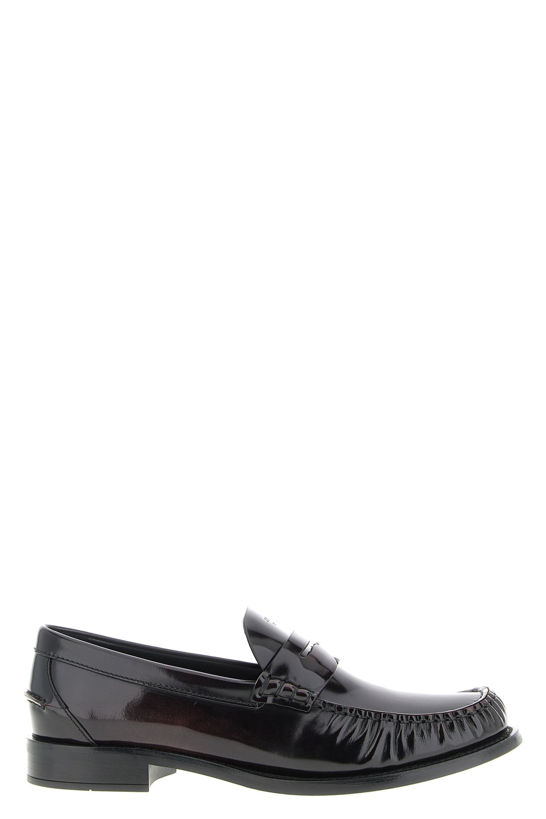 PRADA 36.5 brushed leather loafers