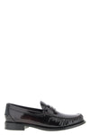 brushed leather loafers