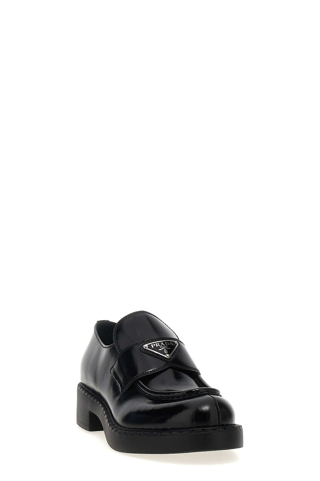 PRADA 41 chocolate loafers in brushed leather