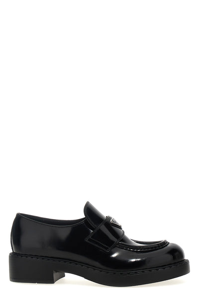 chocolate loafers in brushed leather