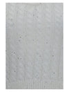 white linen knit tank top with sequins