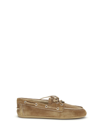MIU MIU 38.5 delavé suede unlined loafers