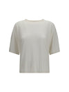 short-sleeve cashmere and silk sweater