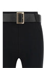 stretch jersey leggings with belt