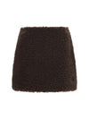 teddy-effect miniskirt