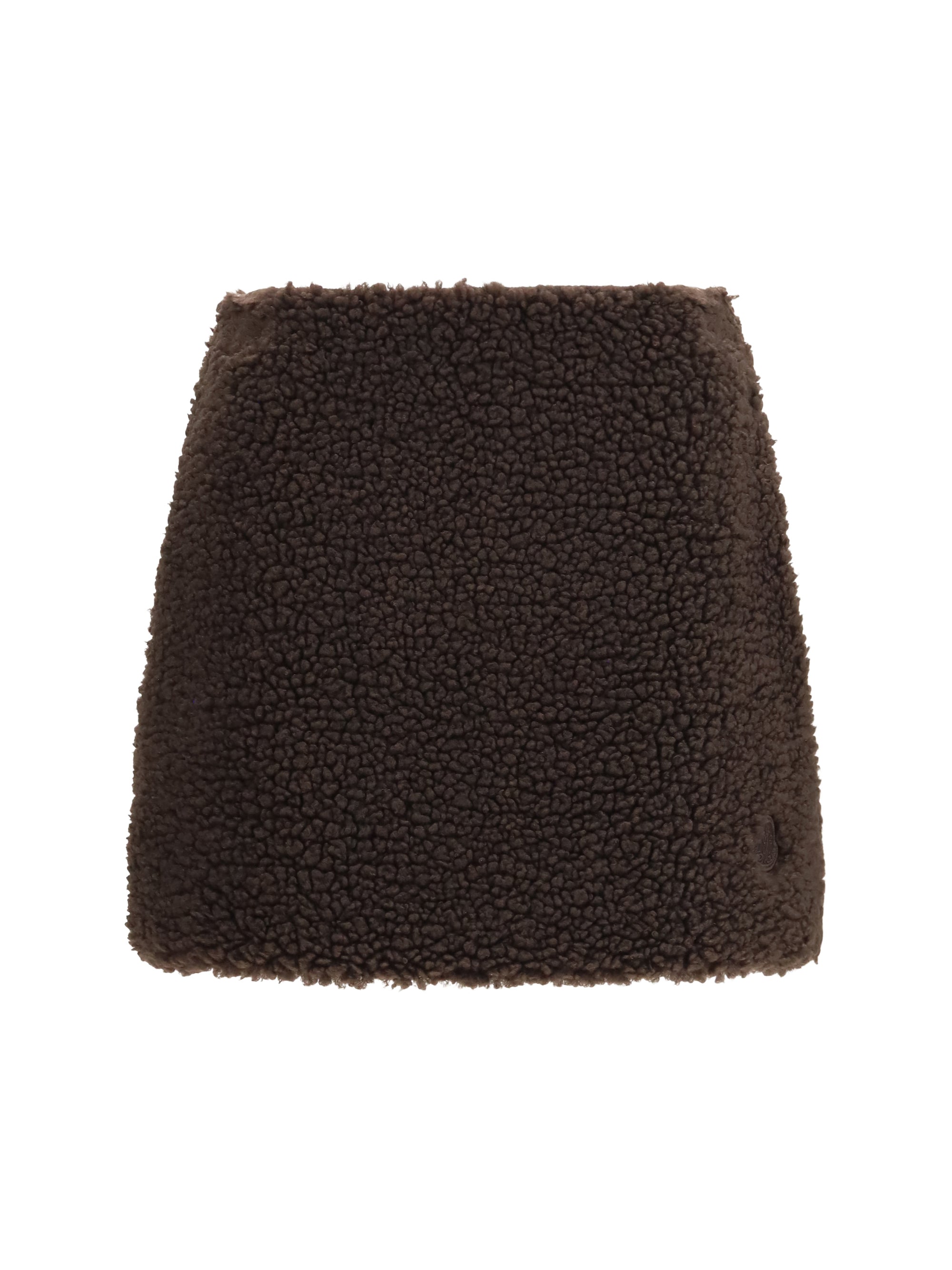 teddy-effect miniskirt