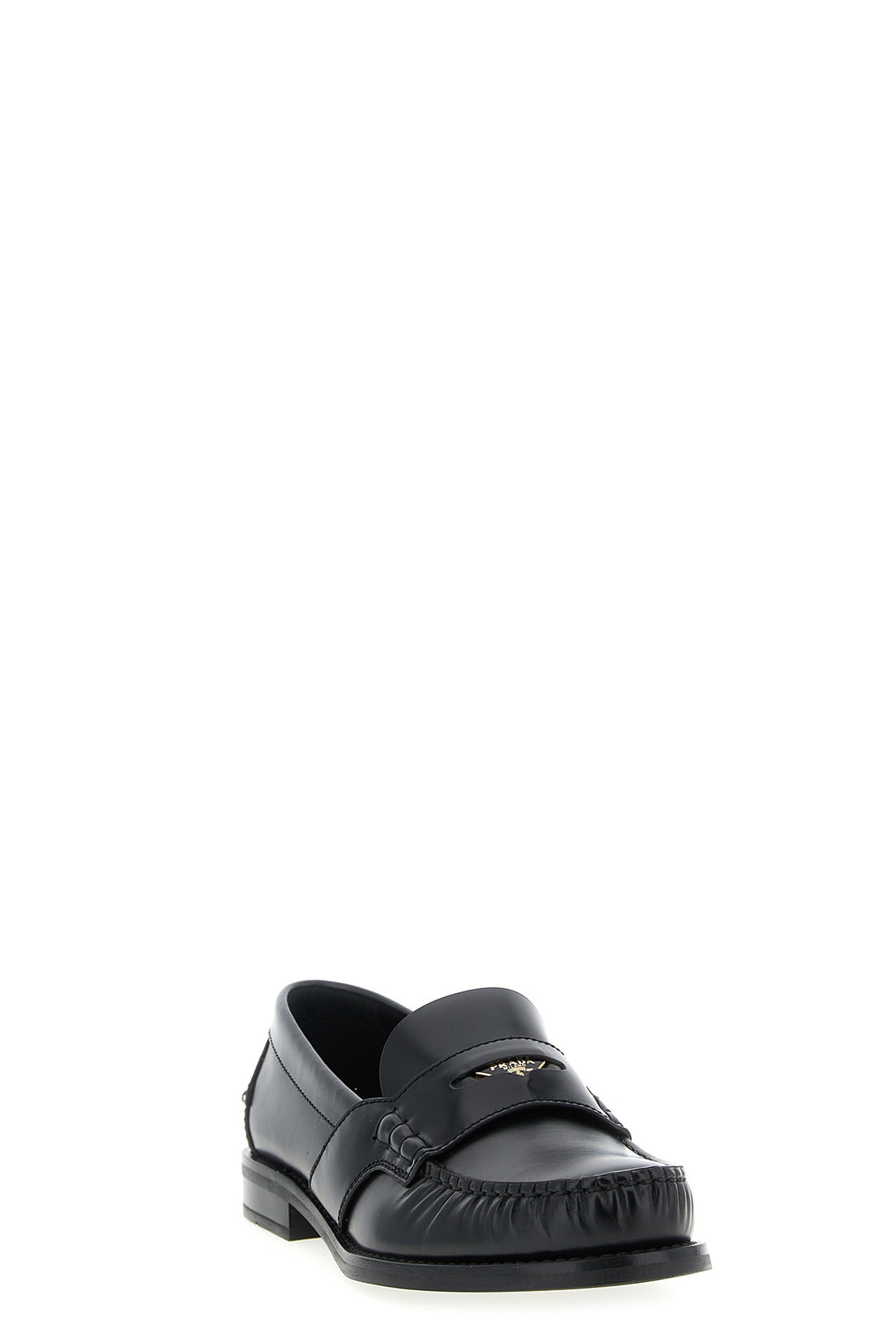 PRADA 36 brushed calf leather loafers