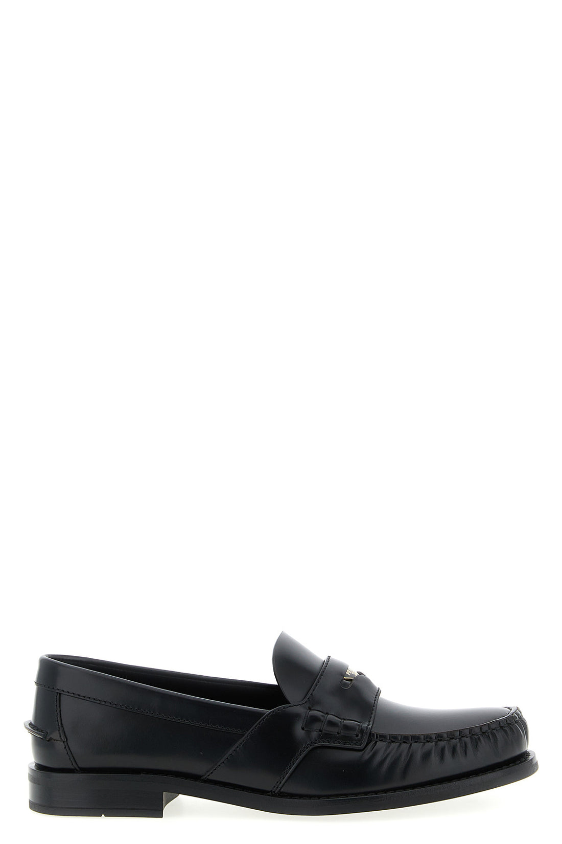 PRADA 36 brushed calf leather loafers