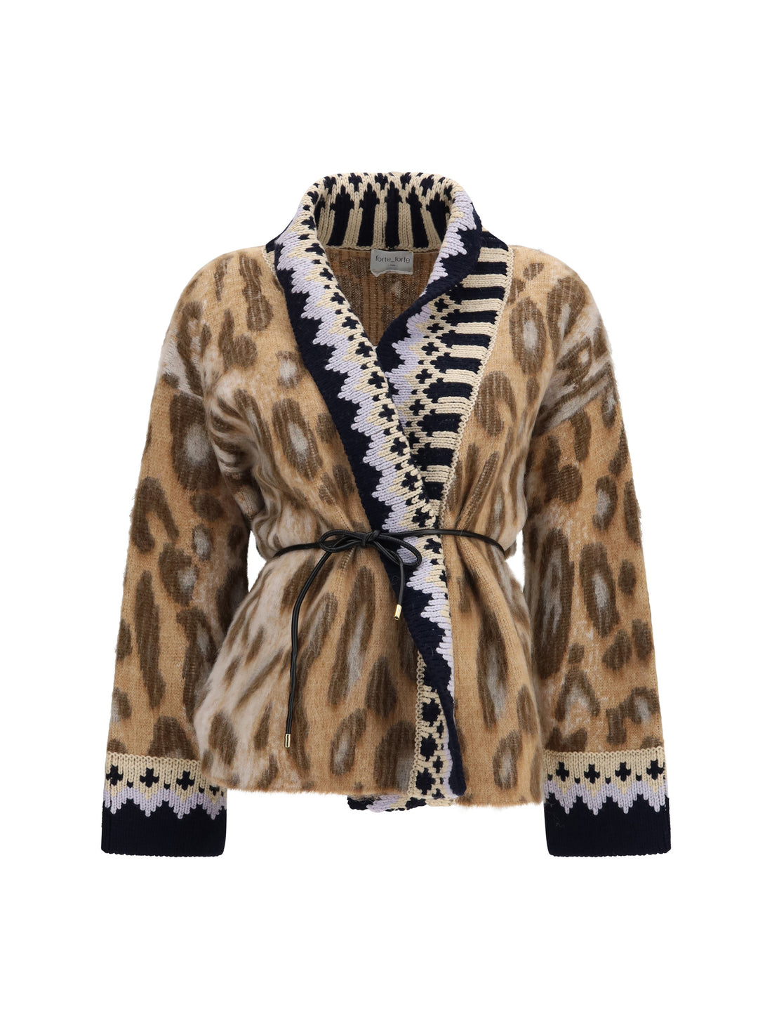 FORTE_FORTE 0 brit leopard jacquard alpaca-blend cardigan
