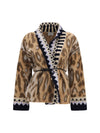 brit leopard jacquard alpaca-blend cardigan
