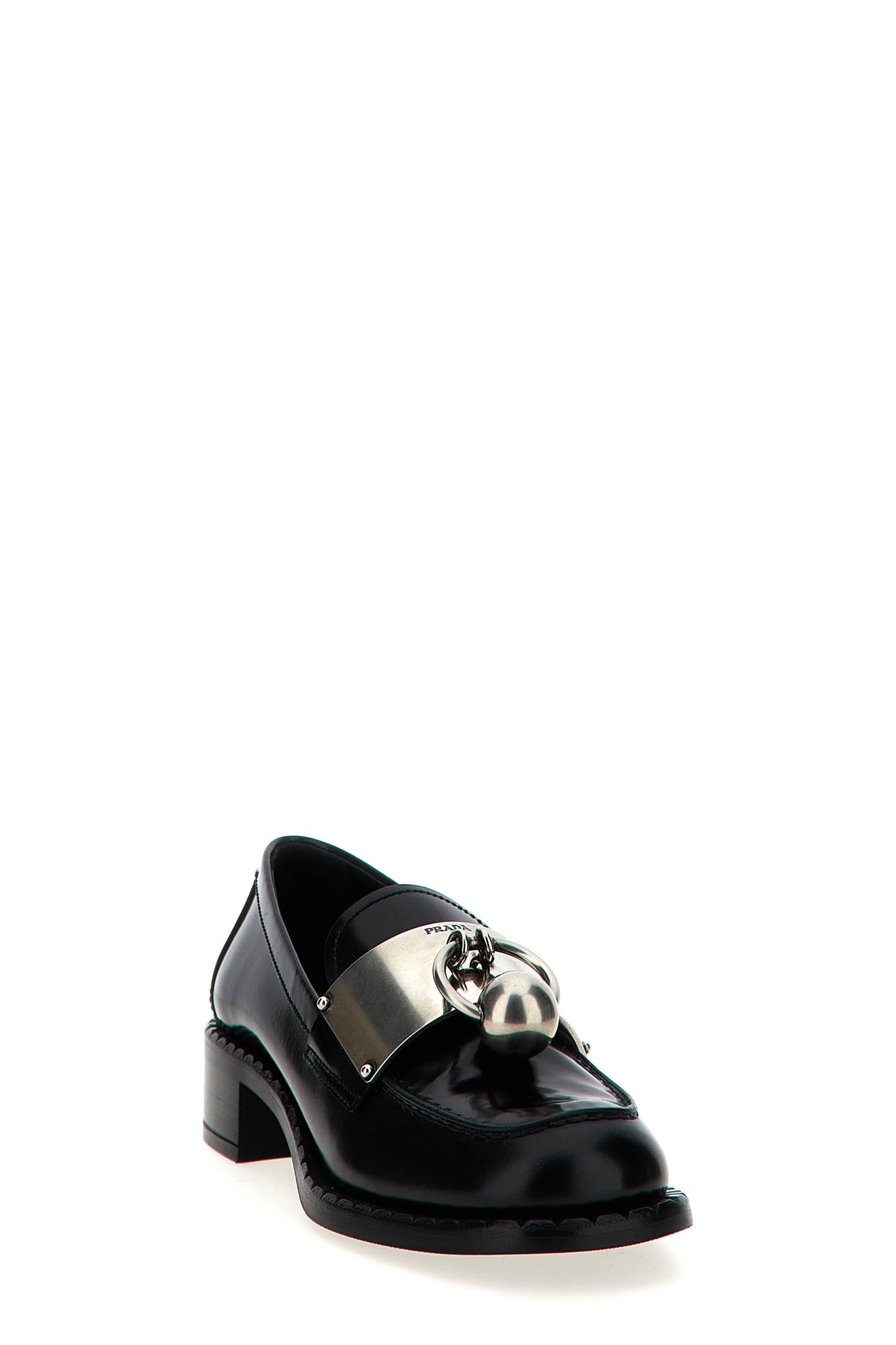 smoked brushed leather loafers