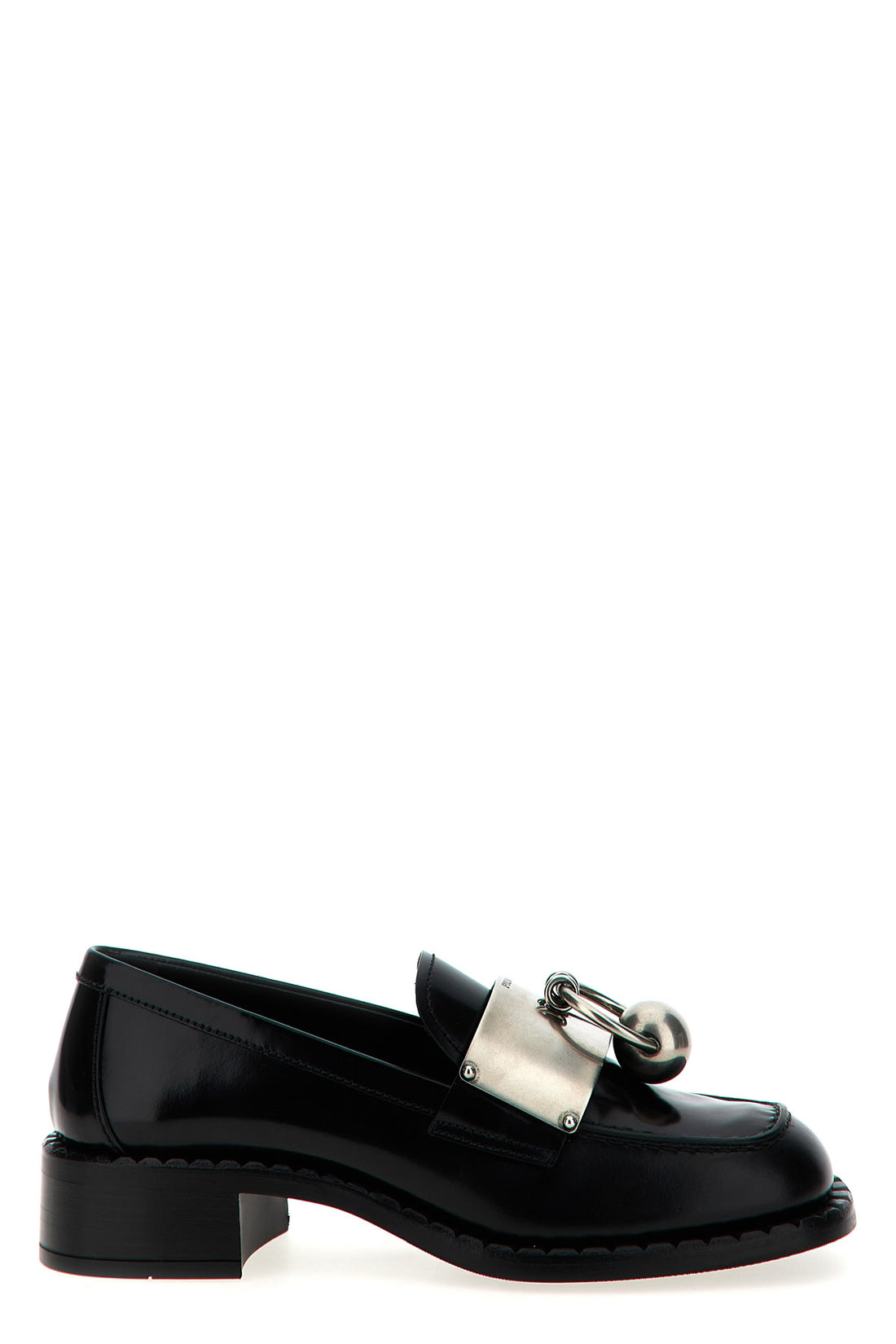 PRADA 37 smoked brushed leather loafers