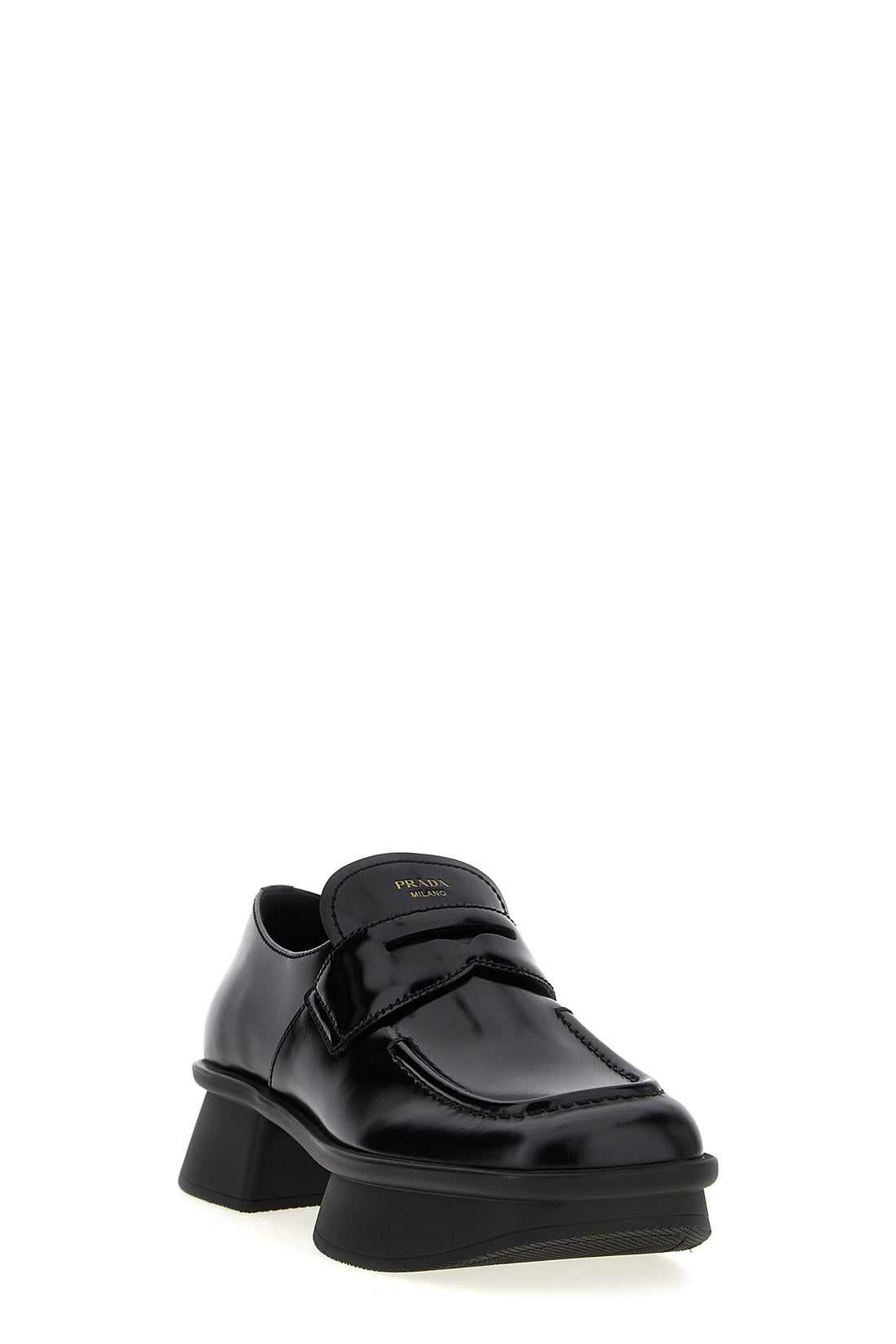 PRADA 38 equal loafers in shiny leather